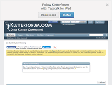 Tablet Screenshot of kletterforum.com